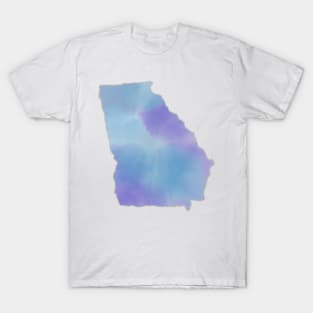 Purple and Blue Watercolor Georgia T-Shirt